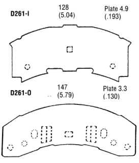 Bremsklötze Vorne - Brakepads Front  Fiero 84-87